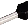 Embout de câble jumelé isolé 2×1.5mm²/12mm noir 