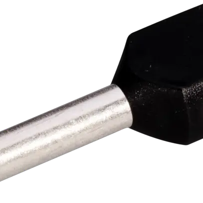 Embout de câble jumelé isolé 2×1.5mm²/12mm noir 