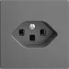 Prise ENC EDIZIOdue T23 16A gris foncé, avec bornes enf. 