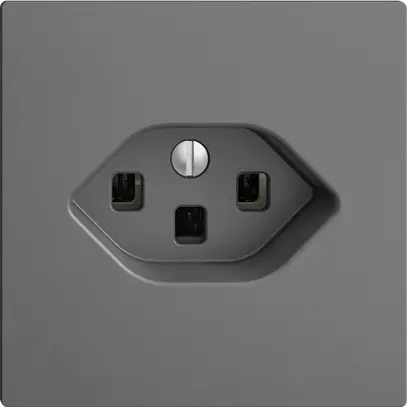 Prise ENC EDIZIOdue T23 16A gris foncé, avec bornes enf. 