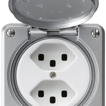 Presa INC robusto 2×tipo 23 alluminio 