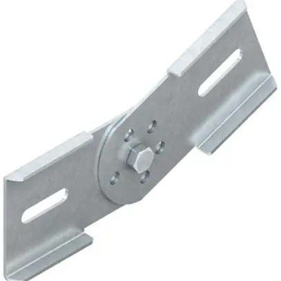 Raccordo articolato Niedax p.canali portacavi verticale a=60mm acciaio zin caldo 