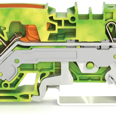 Morsetto di protezione WAGO TOPJOB-S 6mm² 2L verde/giallo serie 2106 