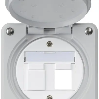 Kit de montage ENC robusto IP55 plat gris pour 2×Keystone 