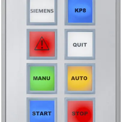 Panneau de commande Siemens SIMATIC HMI KP8 PN, 8× touche courte avec LED 
