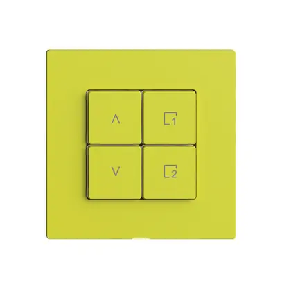 Commande pour interrupteur stores 1c scène/4t Edue Wiser lemon 