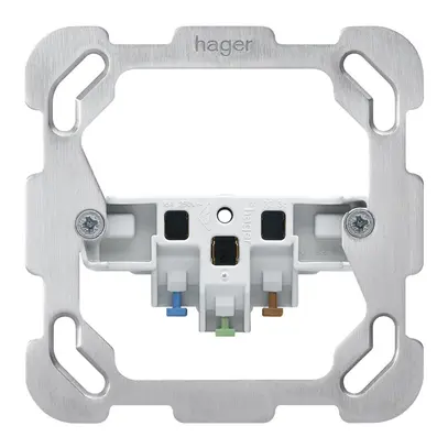 Inserto presa Hager T13/23 con morsetti innestabili con piastra di fissaggio 