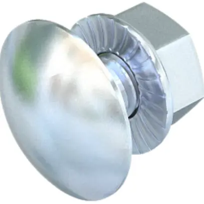 Vis tête bombée Bettermann M6×16 zingué à chaud par immersion 