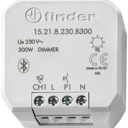 EB-Funkempfänger YESLY, 1-Kanal-Dimmaktor, 300W/230V, RLC, Bluetooth 