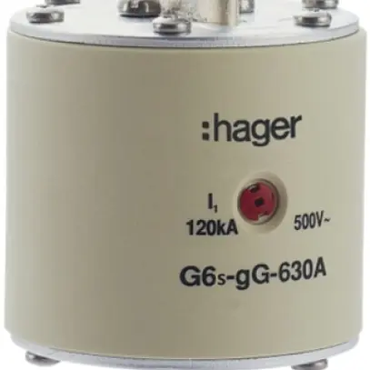 Fusibile HPC Hager SEV G6S 500VAC 630A gG/gL segnalatore centrale inossidabile 