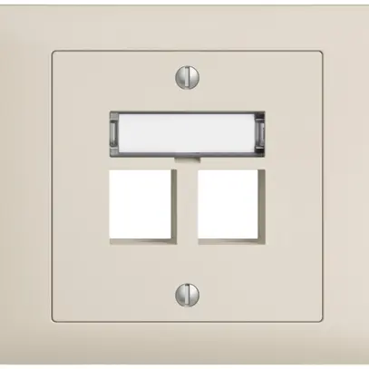 Kit montaggio INS EDIZIOdue BKE, uscita dritta 2×Keystone crema 