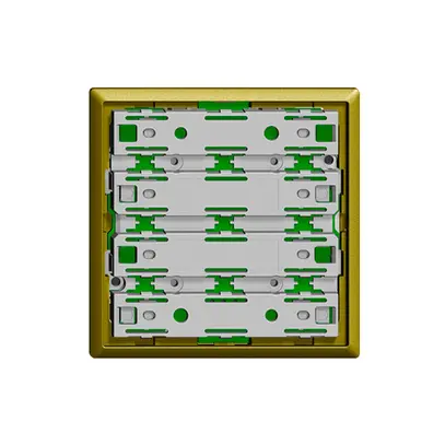 KNX-Funktionseinsatz RGB, mit Temperaturfühler 1…4-fach EDIZIOdue olive mit LED 