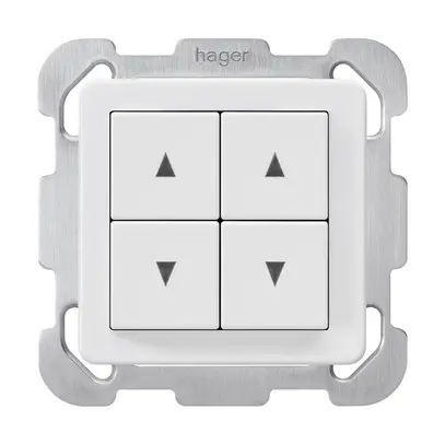 Interruttore doppio per tapparella INC basico B bianco 