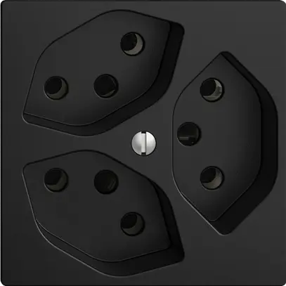 Presa INC EDIZIOdue 3×T13 nero 60×60×40mm 