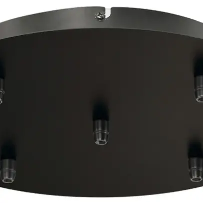 Rosace de plafond SLV 5 sorties, Ø330×60mm avec décharge de traction noir 