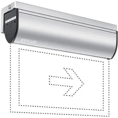 Luminaire de secours ESYLUX SLD LEDi SC/C montage mural 