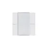 Face poussoir Hager basico KNX quadruple blanc 45×45mm 