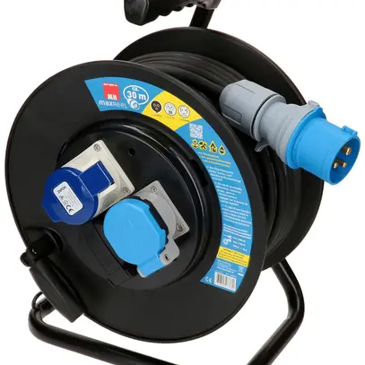 Avvolgicavo MH maxCAMP 1×T23 1×Schuko 1×CEE16  5×1.5mm² 30m 