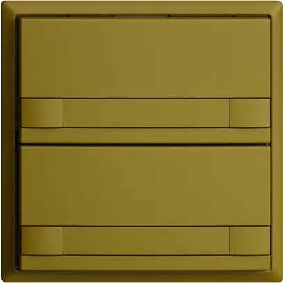 Poussoir ENC KNX 2× EDIZIOdue colore olive RGB sans LED avec insert papier 