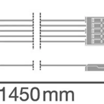 Cablaggio passante LEDVANCE DP HOUSING 1×LAMP 1450mm 5×2.5mm² 