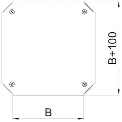 Coperchio Bettermann per derivazione a croce RKM 400mm zincato in continuo 