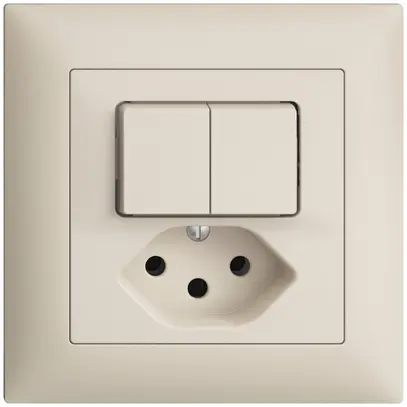 Combinaison ENC 1/3+3/1P+T13 EDIZIOdue crema 