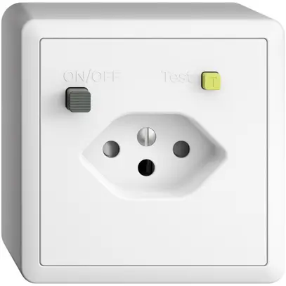 Prise AP EDIZIOdue T13 FI 30mA shutter, blanc 