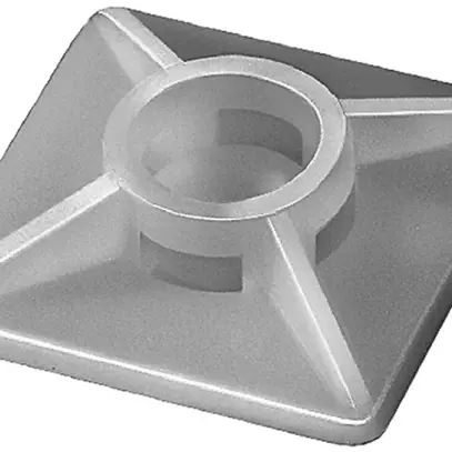Embase de fixation autocollante 19×19mm blanc 