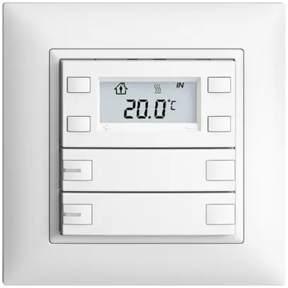 Pulsante RTH INC KNX 2×EDIZIOdue FMI bianco, con LED RGB 