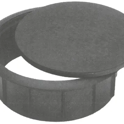 Couvercle de fermeture Woertz rond DAK Ø102mm, noir 
