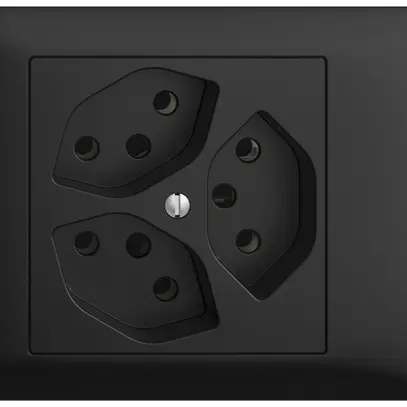 Presa INS EDIZIOdue 3×T13 nero 45…69mm 