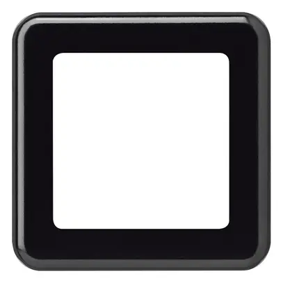 Plaque de recouvrement ENC 1×1 Hager basico 1×systo noir 