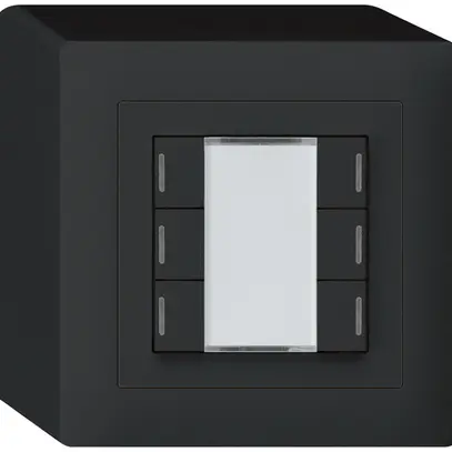 Poussoir AP kallysto KNX 6×noir LED RGB s/e-link 