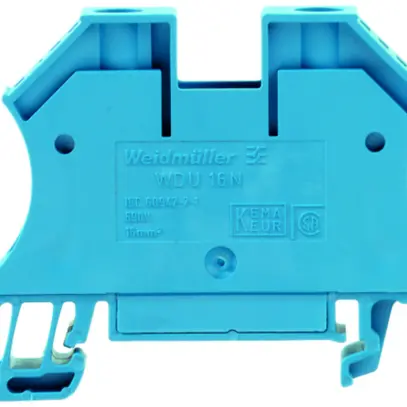 Morsetto di passaggio Weidmüller WDU 16N connessione a vite 16mm² TS35 blu 