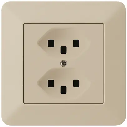 Presa INC kallysto.trend 2×T23 beige con morsetti ad innesto 