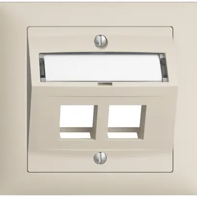 Kit d.montage INC Edue FKE, avec capot d.sortie oblique, pour 2×Keystone, crema 