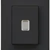 Poussoir INC Hager FLF 10A/250V 0/1L illuminé noir 