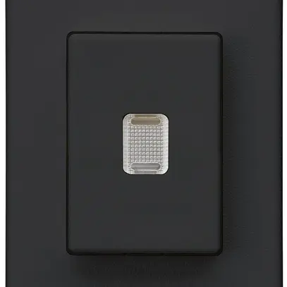 Poussoir INC Hager FLF 10A/250V 0/1L illuminé noir 