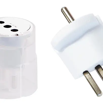 Adattatore fisso MH 3L 16A 230VAC Schuko/T23 CEE7/7-CH T23, bianco 