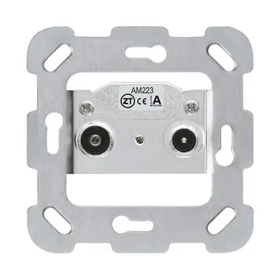 Inserto per presa antenna Hager R/TV montaggio F 23dB 2GHz 