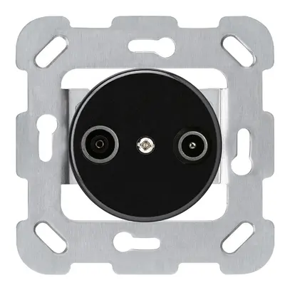 Insert pour prise de passage ENC basico TV-R 14dB boîte d.passage plaque noir 