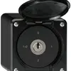 Interruttore a chiave con copertura AP robusto IP55 S1/1P nero 