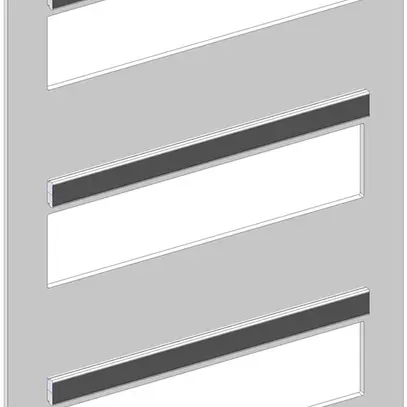 Placca di copertura Hager ABT 250×400mm grigio chiaro con slot introd. 