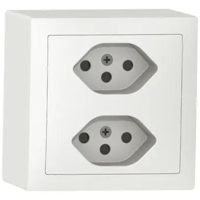 Prise AP Sidus 2×T13 blanc 