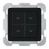 Pulsante per tapparelle KNX INC Hager BA basico B quadruplo 77×77mm nero 