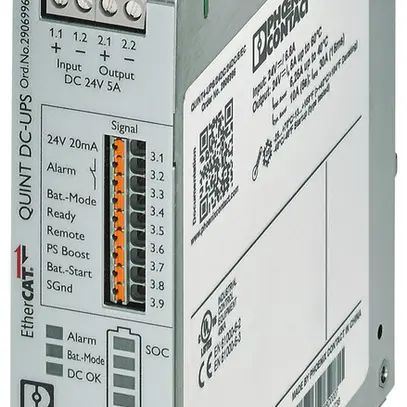 Appareillage ASI PX QUINT4-UPS/24DC/24DC/5/EC EtherCAT IN 24VDC OUT 24VDC/5 A 