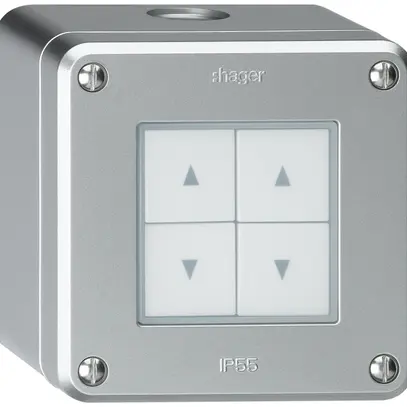 Interruttore per tapparelle AP robusto IP55 alluminio con 4 tasti di comando 
