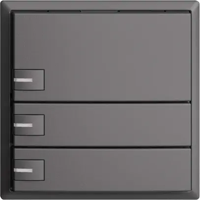 Poussoir KNX RGB EDUE, 250mW, a.LED RGB, 3×poussoir, comm.1×touche, grf 