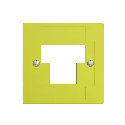 Plaque frontale 1×TT,2×RJ45 lemon ITplus ITM EDIZIOdue 