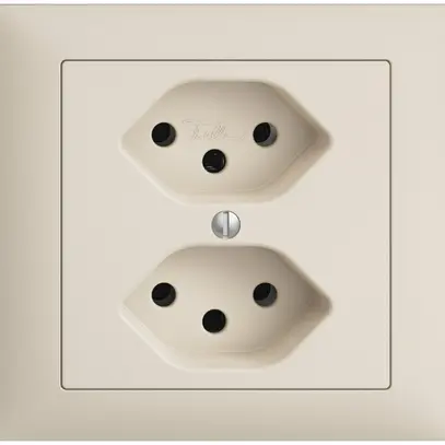 Presa INS EDIZIOdue 2×T13 FKE crema 